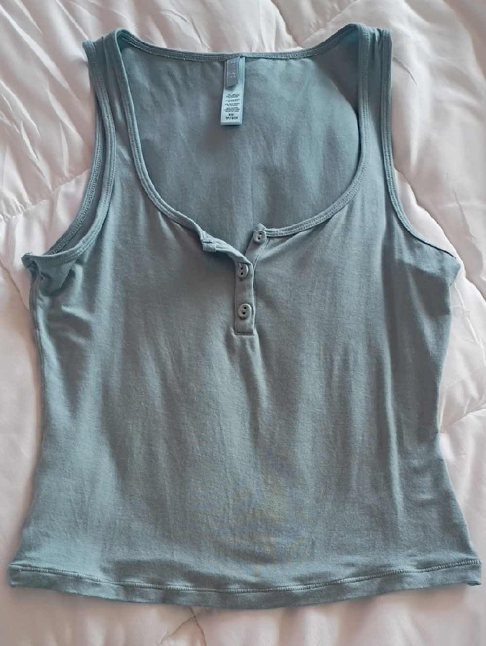 SKIMS Light Gray Micro-Modal Tank Top